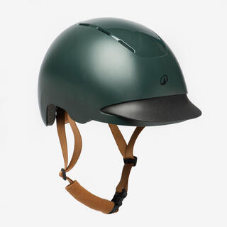 Cascos de equitación Fouganza Decathlon New Helmet 100 verde.