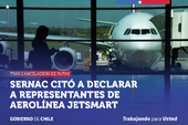 SERNAC citó a declarar a ejecutivos de aerolínea Jetsmart tras cancelación de rutas