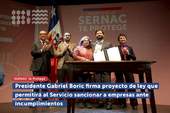 Presidente Gabriel Boric firma proyecto de ley que dotará al SERNAC de la facultad de sancionar a las empresas ante incumplimientos